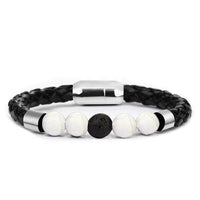 Bracelet Cuir Howlite Anti-Stress
