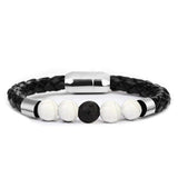 Bracelet Cuir Howlite Anti-Stress