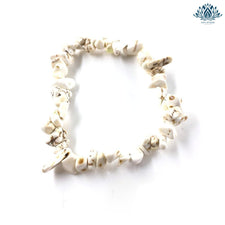 Bracelet anti stress pierre naturelle howlite
