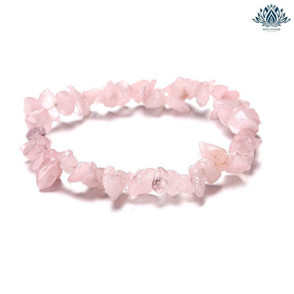 Bracelet anti-stress pierre naturelle quartz rose
