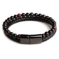 Bracelet Cuir Anti-Stress Rouge