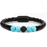 Bracelet Stress Cuir Turquoise