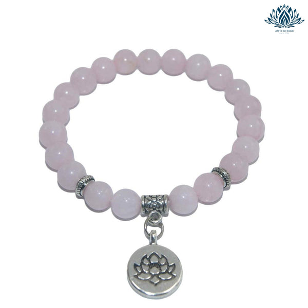 Bracelet pierre anti-stress en quartz rose