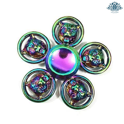 Hand Spinner Fidget Métal - Reflets arc-en-ciel