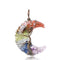 Pendentif «Éclat et Harmonie Spirituelle» des 7 Chakras en forme de Lune et Arbre de Vie }