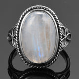 Bague Zen Pierre de Lune Argent