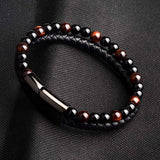 Bracelet Cuir Anti-Stress Rouge