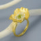 Bague Anti-Stress Lotus Argent }