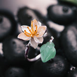 Bague Anti-Stress Lotus Argenté