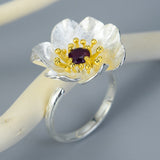 Bague Anti-Stress Lotus Argent