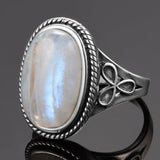 Bague Zen Pierre de Lune Argent