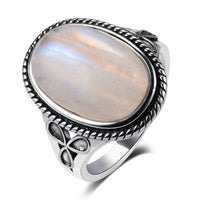 Bague Zen Pierre de Lune Argent