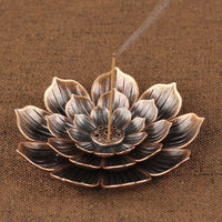 Porte Encens Lotus Zinc