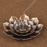 Porte Encens Lotus Zinc