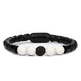 Bracelet Cuir Howlite Anti-Stress