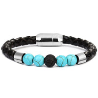 Bracelet Stress Cuir Turquoise