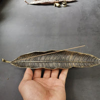 Porte Encens Feuille d'or Zen