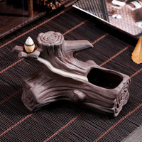 Porte Encens Relaxation Tronc d'arbre