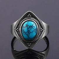 Bague Ethno Argent Turquoise