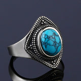 Bague Ethno Argent Turquoise